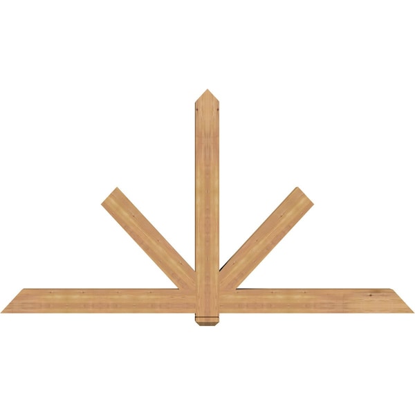 Ekena Millwork Kennewick Timber Gable Bracket, Western Red Cedar, 96"W x 52"H x 5 1/2"D x 5 1/2"F, 13/12 Pitch GBW096X52X0606KEN00SWR - main